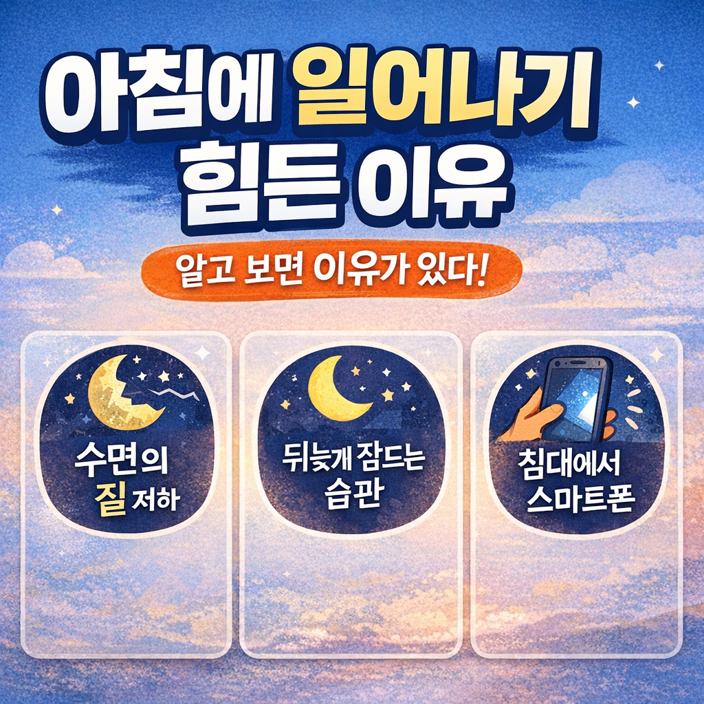 아침에 일어나기 힘든 이유
